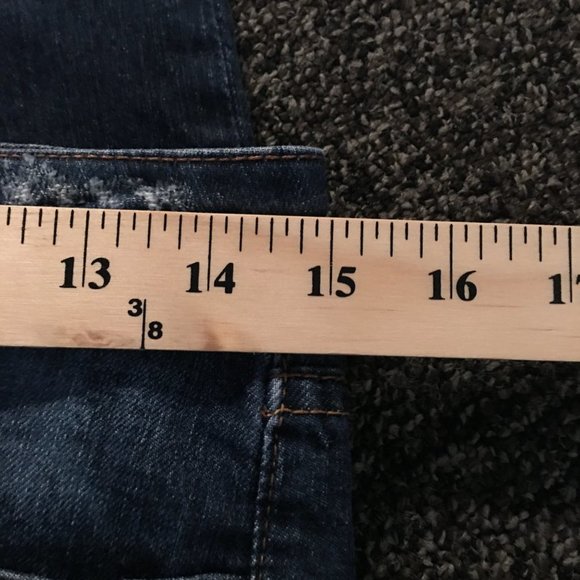 Vigoss Skinny Straight Embroidered Back Pockets  Distress 3/4 - Picture 9 of 12